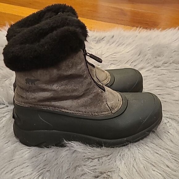 Sorel snow angle zip womens gray and black winter boots size 7 - Picture 9 of 10